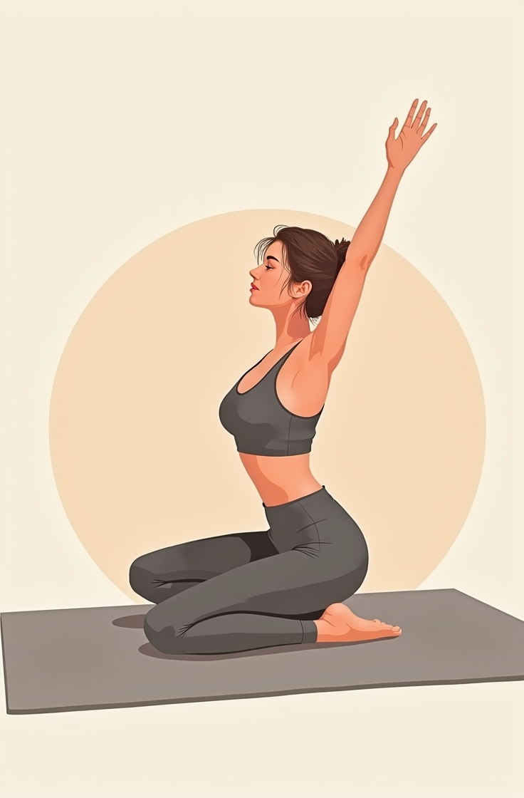 Woman practicing Pilates with focus and alignment